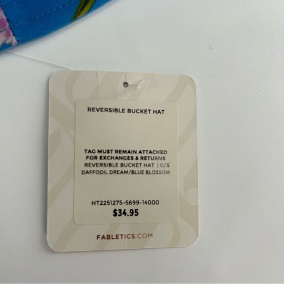Fabletics Reversible Floral Blue Bucket Hat NWT OS - Picture 9 of 9